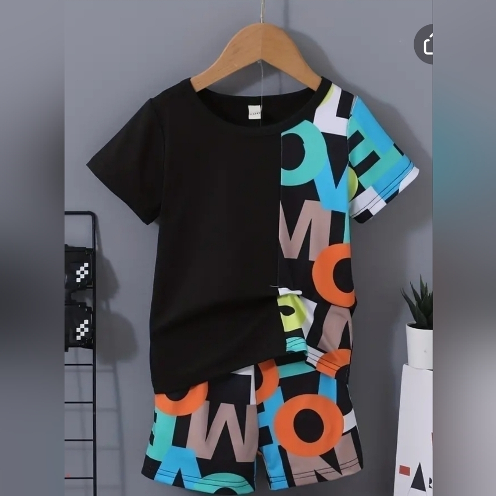 Size 2-3yrs | Toddlers Letter print matching outfit Slset